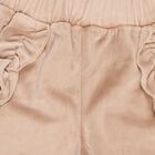 Infants Soft Beige Ruffled Elastic Waist Pyjama, Beige, small image number null
