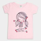 Girls' T-Shirt, हल्का गुलाबी, small image number null