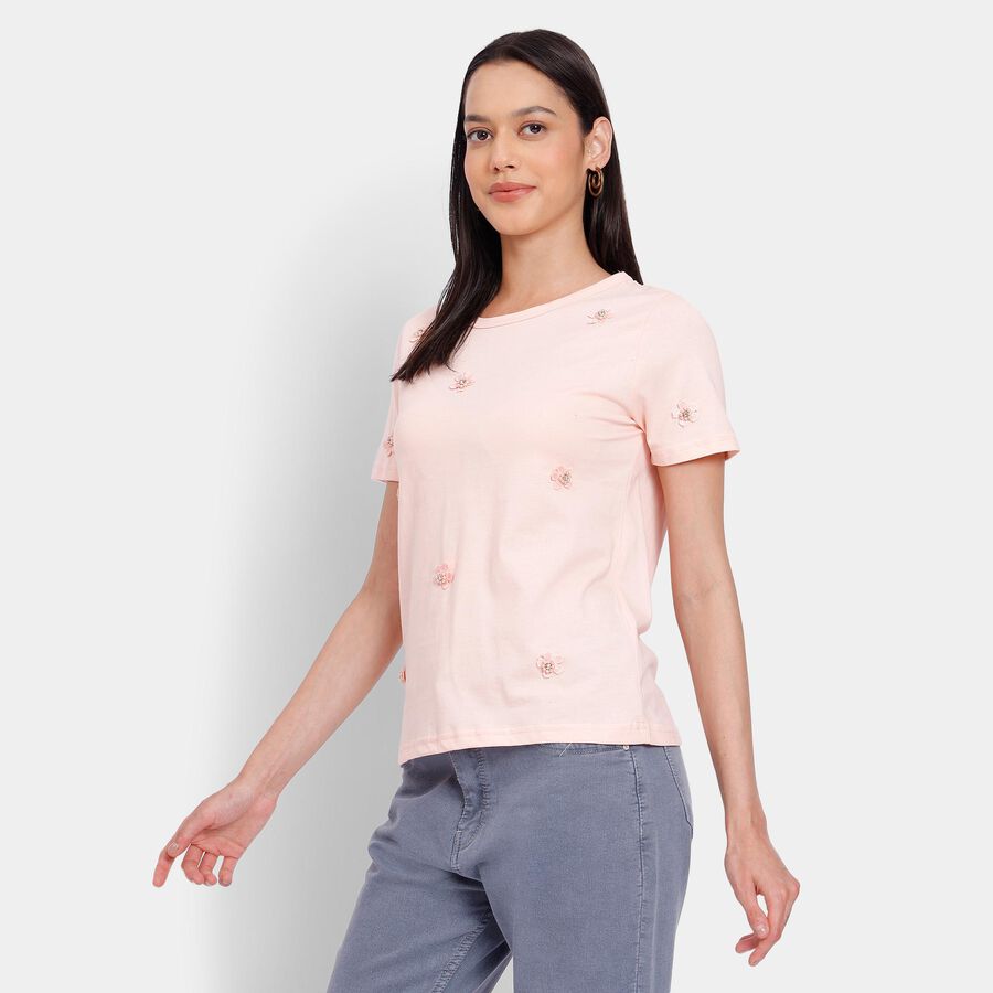 Ladies' 100% Cotton Top, Light Pink, large image number null