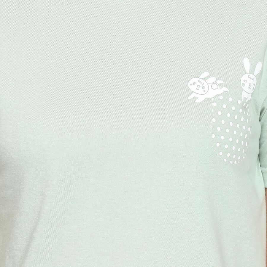 Ladies' Round Neck T-Shirt, Light Green, large image number null