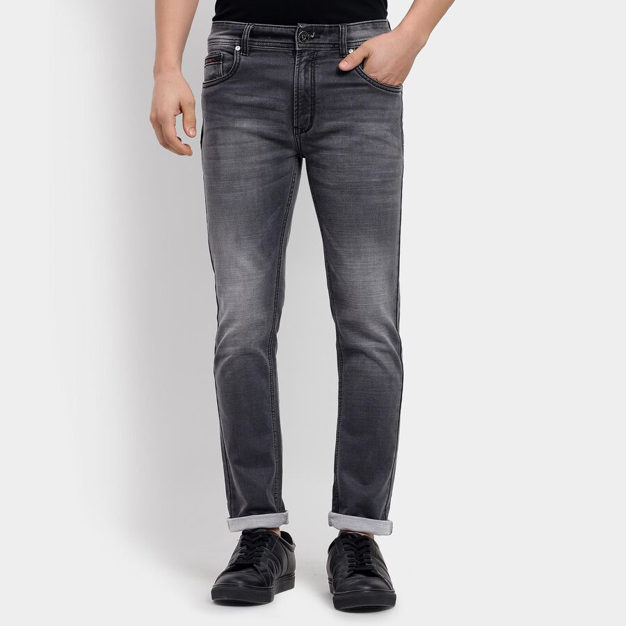 Men's Skinny Jeans , Black, large image number null