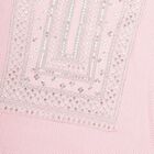 Girls' Soft Baby Pink Embroidered Chevron Kurta and Pant Fusion Set, Light Pink, small image number null