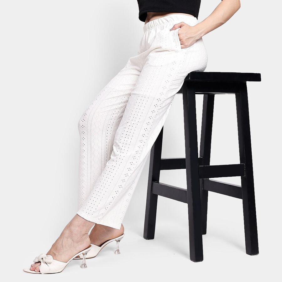 Ladies' Trousers, ऑफ व्हाइट, large image number null