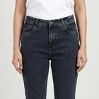 Women's Dark Grey Bootcut Fit Washed Jeans, गहरा ग्रे, small