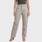 Women's Grey Straight Fit Utility Trousers, Light Grey, small