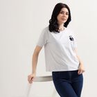 Ladies' Round Neck T-Shirt, Ecru Melange, small image number null