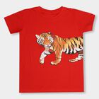 Boys' 100% Cotton Half Sleeves T-Shirt , Red, small image number null