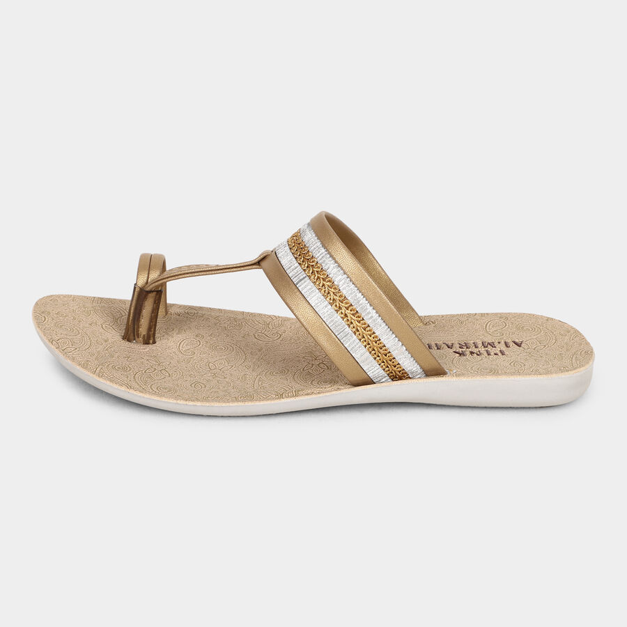 Ladies' Sandal, गोल्डन, large image number null