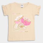 Girls' 100% Cotton T-Shirt , Beige, small image number null