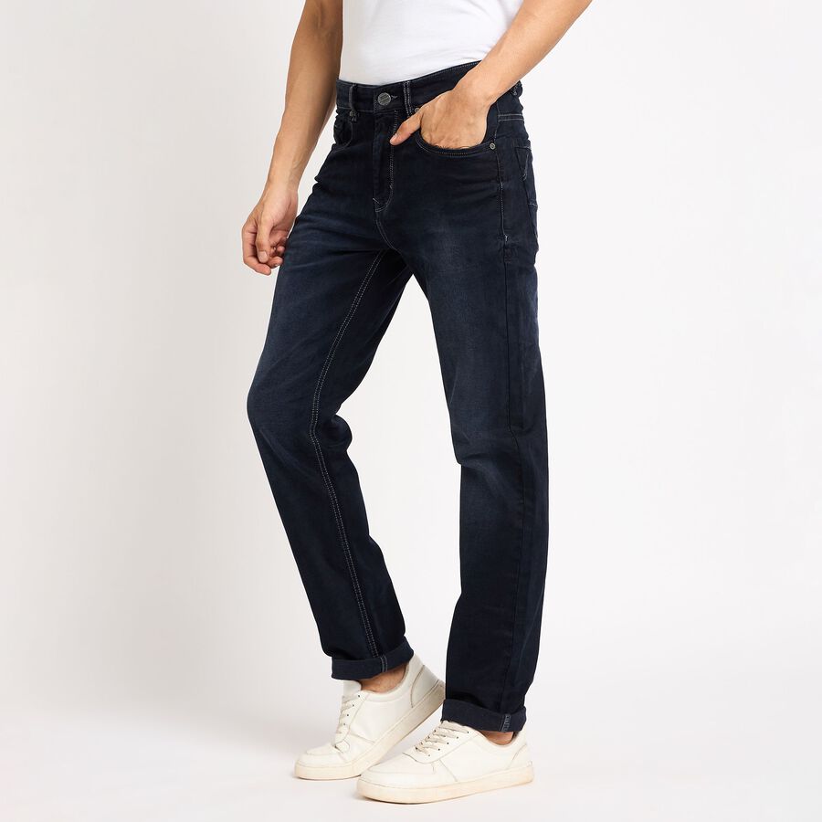 Men's Slim Fit Jeans , Dark Blue, large image number null