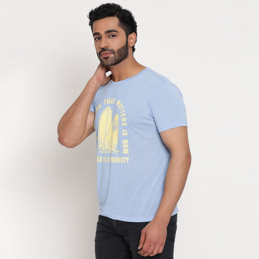 Round Neck T-Shirt, Sky Blue, large image number null
