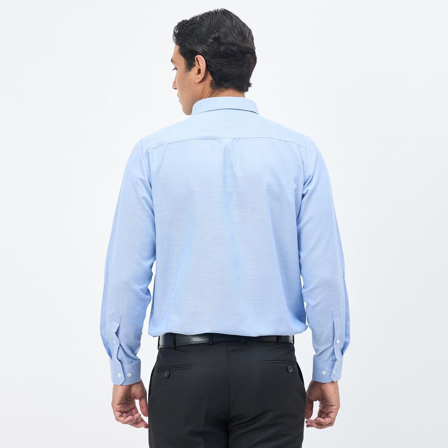 Men's Light Blue Spread Collar Formal Shirt, हल्का नीला, large