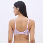 Women's Soft Pink Cotton Blend V-Neck Casual Bra, गुलाबी, small image number null