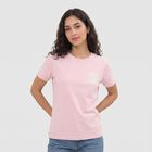 Women's Lilac Round Neck Regular T-Shirt, लाइलेक, small