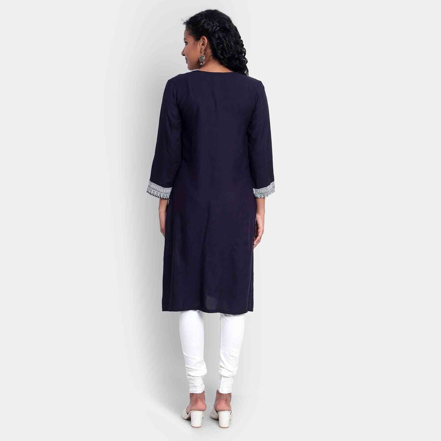 Printed Kurta, Navy Blue, large image number null