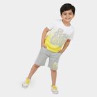 Boys' White Cotton Round Neck Ombre Baba Suit, Off White, small