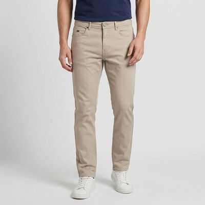 Men's Light Grey Slim Fit Solid Jeans