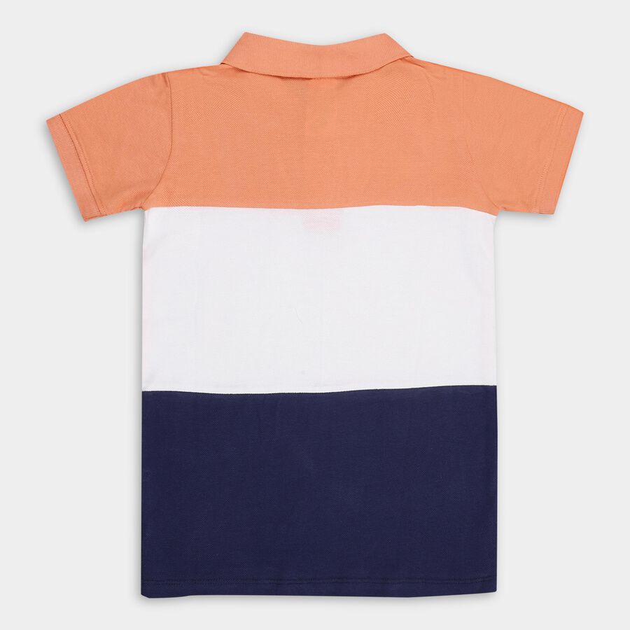 Boys' 100% Cotton Half Sleeves T-Shirt , नारंगी, large image number null