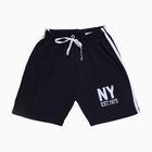 Boys Cotton Blend Bermuda Shorts, Navy Blue, small