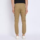 Men's Slim Fit Casual Trousers , Beige, small