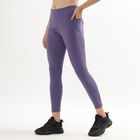 Women's Deep Lavender Slim Fit Active Tights, Lilac, small image number null