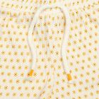 Girls White Regular Fit Printed Shorts, सफ़ेद, small