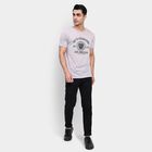 Men's Round Neck Half Sleeves T-Shirt, Light Grey, small image number null