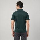 Men's Green Polo Neck Regular T-Shirt, Dark Green, small
