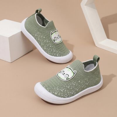 Boys' Green Slip-On Casual Sneakers