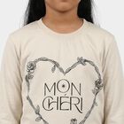 Girls Grey Round Neck Regular Top, हल्का ग्रे, small