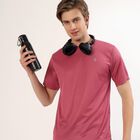 Men's Light Pink Crew Neck Athleisure T-Shirt, Light Pink, small