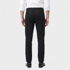 Men's Navy Blue Slim Fit Flat-Front Chino Trousers, नेवी ब्लू, small