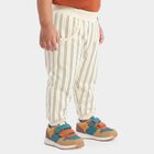 Infants' Cream Jogger Fit Striped Pyjama, ऑफ व्हाइट, small
