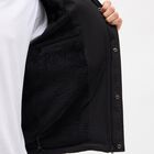 Men's Jet Black High Neck Hooded Casual Jacket, काला, small image number null