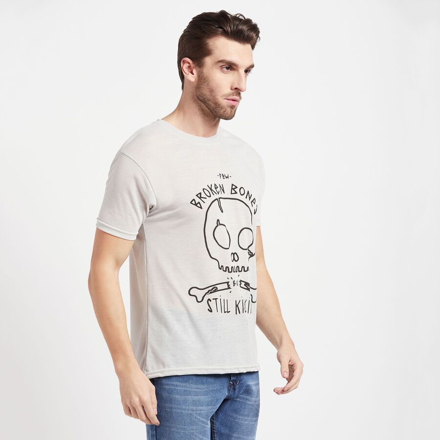 Round Neck T-Shirt, Light Grey, large image number null