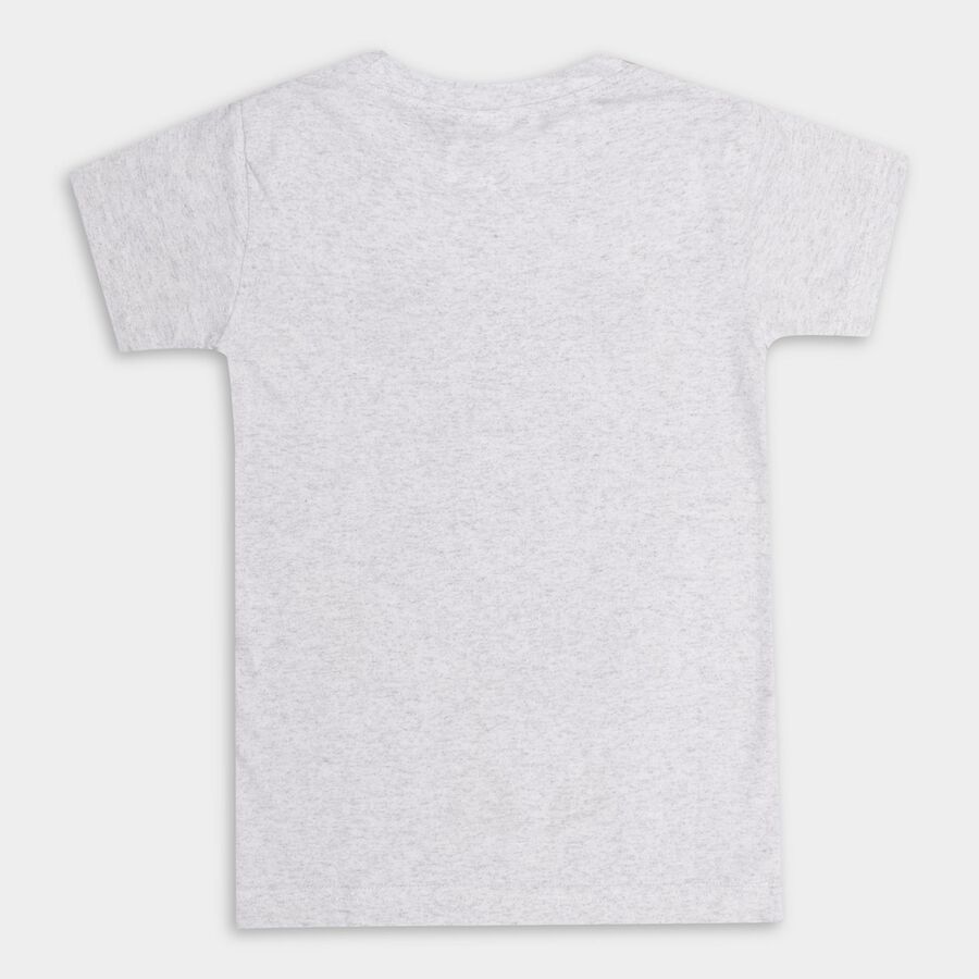 Boys' Half Sleeves T-Shirt , Ecru Melange, large image number null