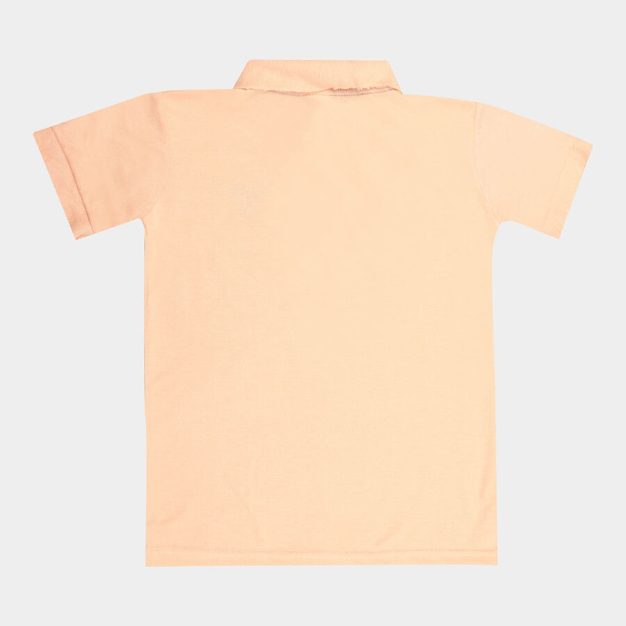 सॉलिड टी-शर्ट, पीच, large image number null
