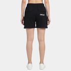 Women's Black Regular Fit Drawstring Shorts, Black, small