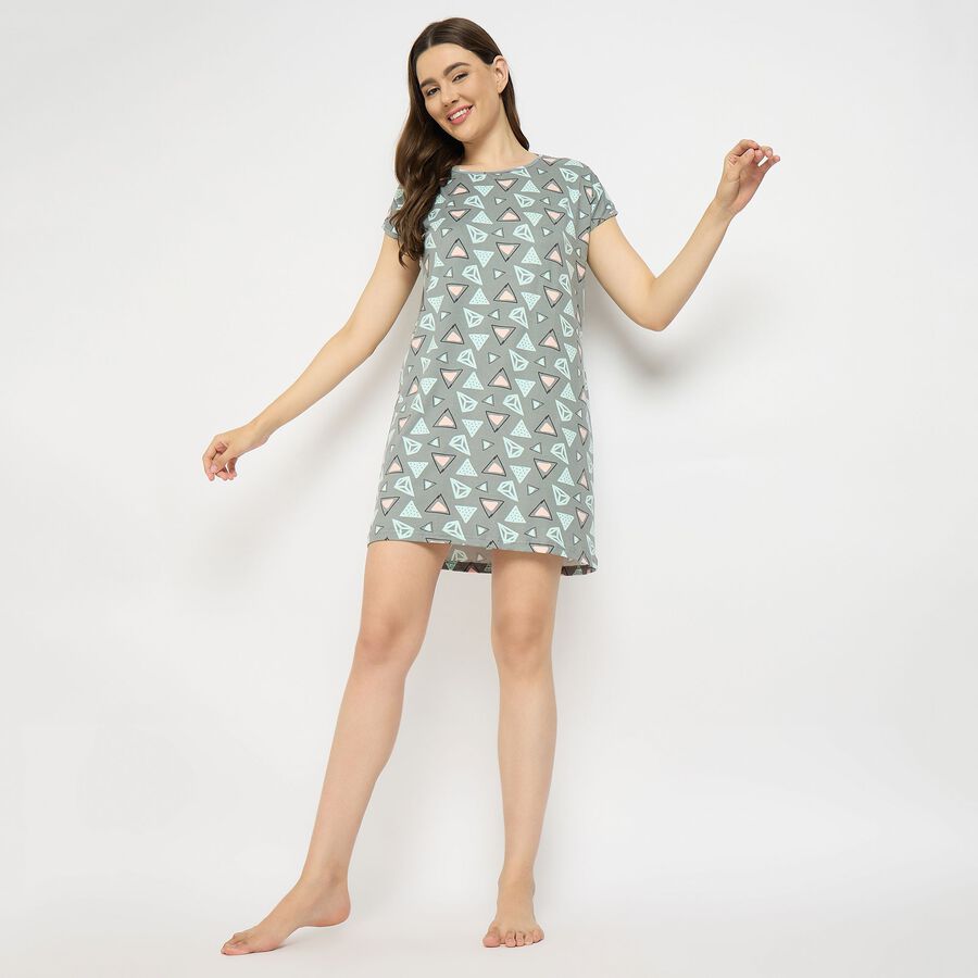Ladies' Nighty, हल्का ग्रे, large image number null