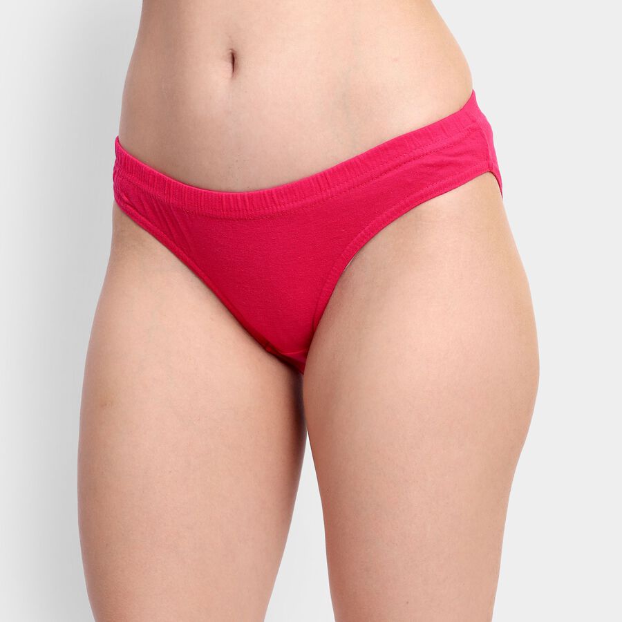 Ladies' 100% Cotton Panty, Fuchsia, large image number null