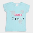 Girls' 100% Cotton T-Shirt , Aqua, small image number null