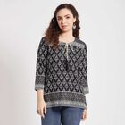 Solid Straight Kurti, Black, small image number null