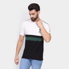 Men's 100% Cotton Round Neck Half Sleeves T-Shirt , काला, small