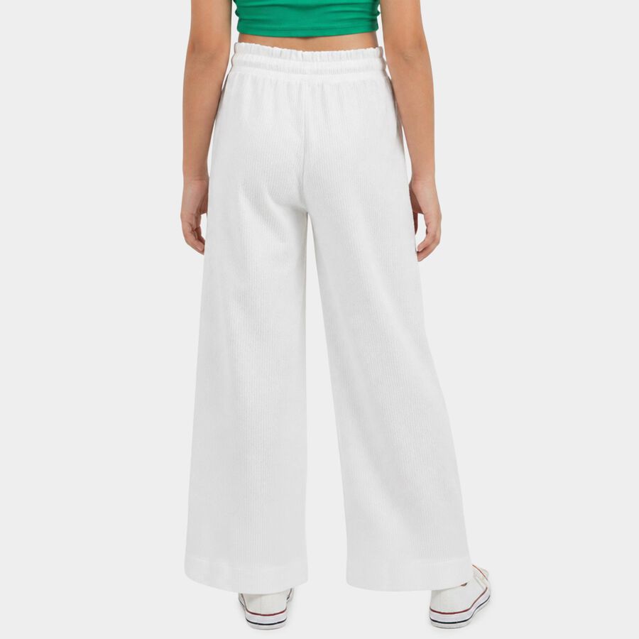 Girls' Trouser, सफ़ेद, large