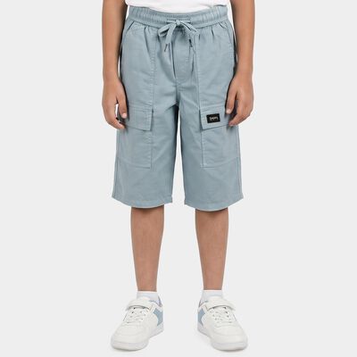 Boys' Light Blue Relaxed Fit Cargo Style Jamaican Shorts