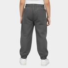 Boys' Dark Grey Regular Fit Jogger Trousers, गहरा ग्रे, small