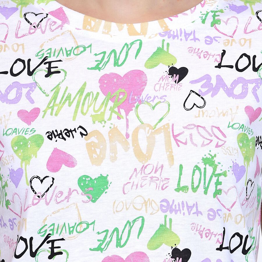 Ladies' Round Neck T-Shirt , White, large image number null