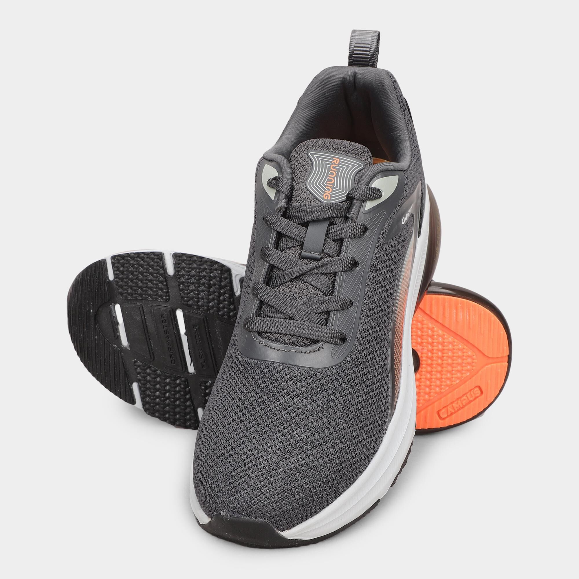 Campus Men's Dark Charcoal Grey Lace-Up Sports Shoes | Vishal Mega