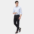 Men's Navy Blue Slim Fit Chino Trousers, नेवी ब्लू, small