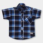 Boys' 100% Cotton Casual Shirt , मध्यम नीला, small image number null